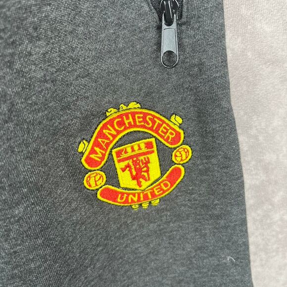 Manchester-United-FC Men's Black and Grey Joggers Sweaptants - Picture 4 of 6